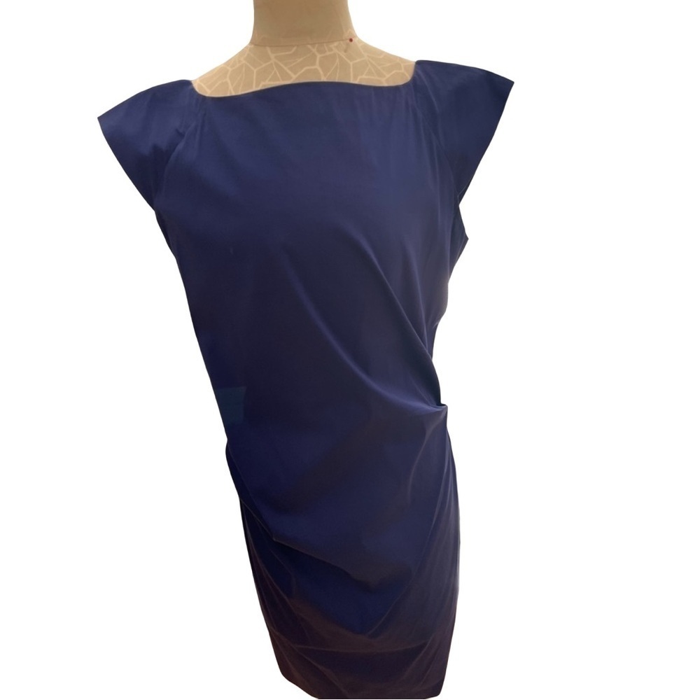 Diane Von Furstenberg Blue Ruched Midi Dress